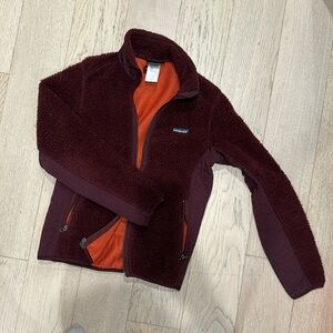 EUC Patagonia Fleece Maroon Jacket XS